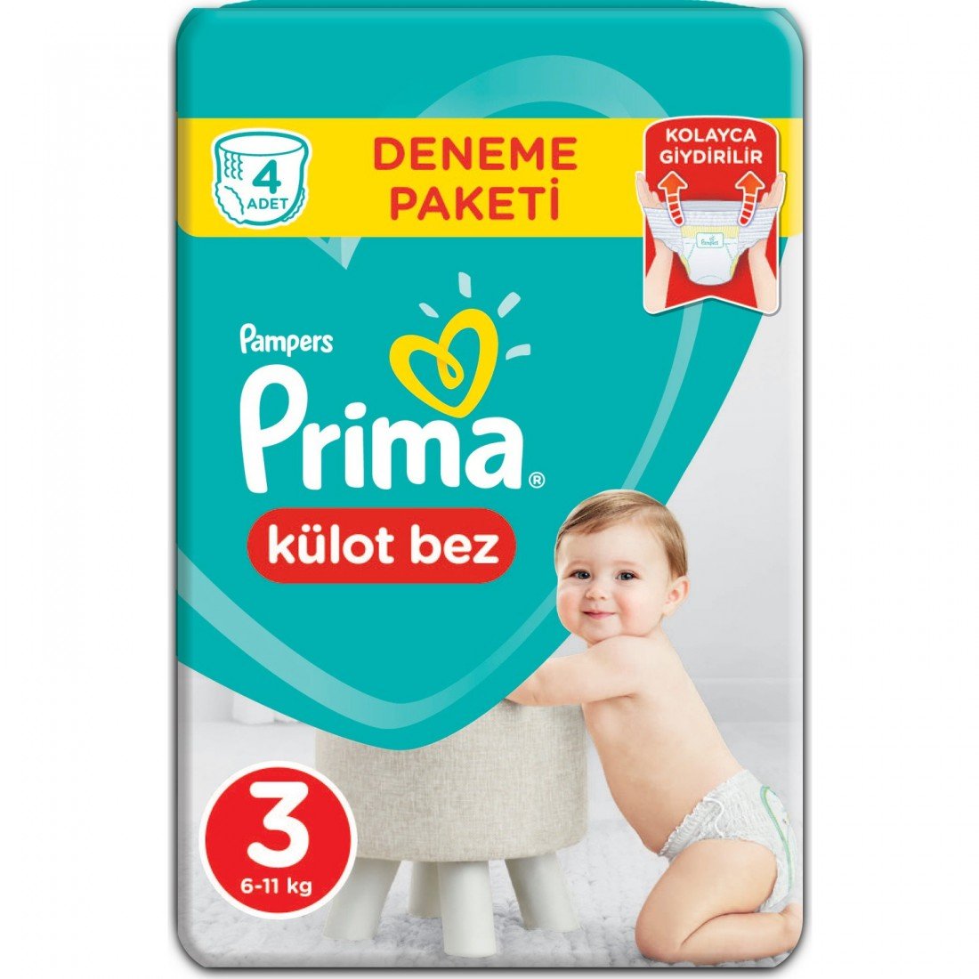 Prima Külot Bebek Bezi 3 Beden Midi 4�lü Deneme Paketi
