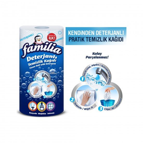 Familia Deterjanlı Temizlik Kağıdı 50 Yaprak Familia Deterjanlı Temizlik Kağıdı 50 Yaprak