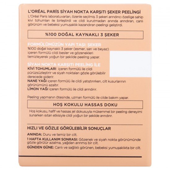 Loreal Şeker Peelingi Siyah Nokta Karşıtı 50 ml Loreal Şeker Peelingi Siyah Nokta Karşıtı 50 ml