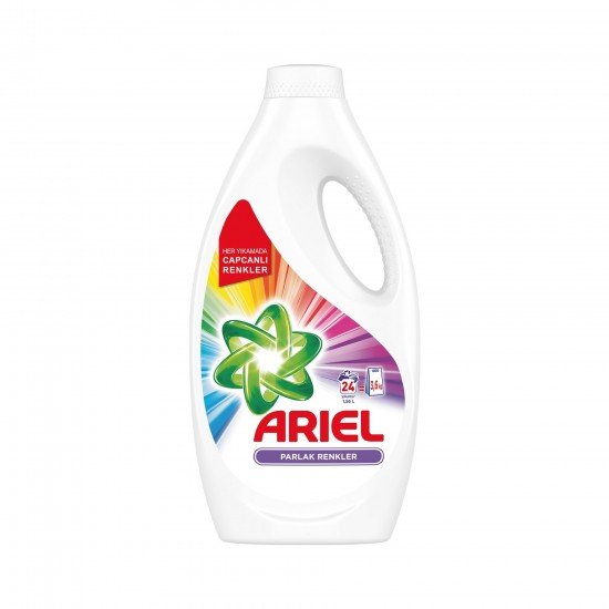 Ariel 24 Yıkama Sıvı Çamaşır Deterjanı Parlak Renkler