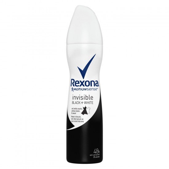 Rexona Invisible Black + White Antiperspirant Kadın Sprey Deodorant 150 Ml