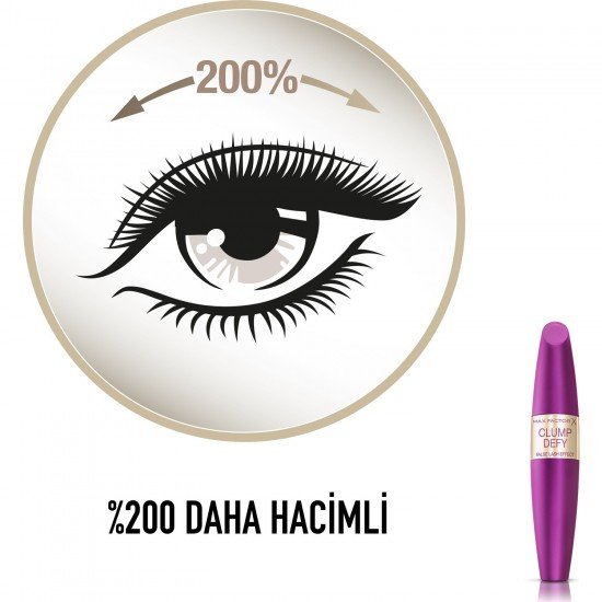 Max Factor Clump Defy Topaklanmayan Dolgunlaştırıcı Maskara Siyah Max Factor Clump Defy Topaklanmayan Dolgunlaştırıcı Maskara Siyah