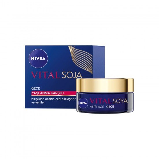 Nivea Vital Soya Yaşlanma Karşıtı & Leke Giderici Gece Bakım Kremi 50 Ml Nivea Vital Soya Yaşlanma Karşıtı & Leke Giderici Gece Bakım Kremi 50 Ml