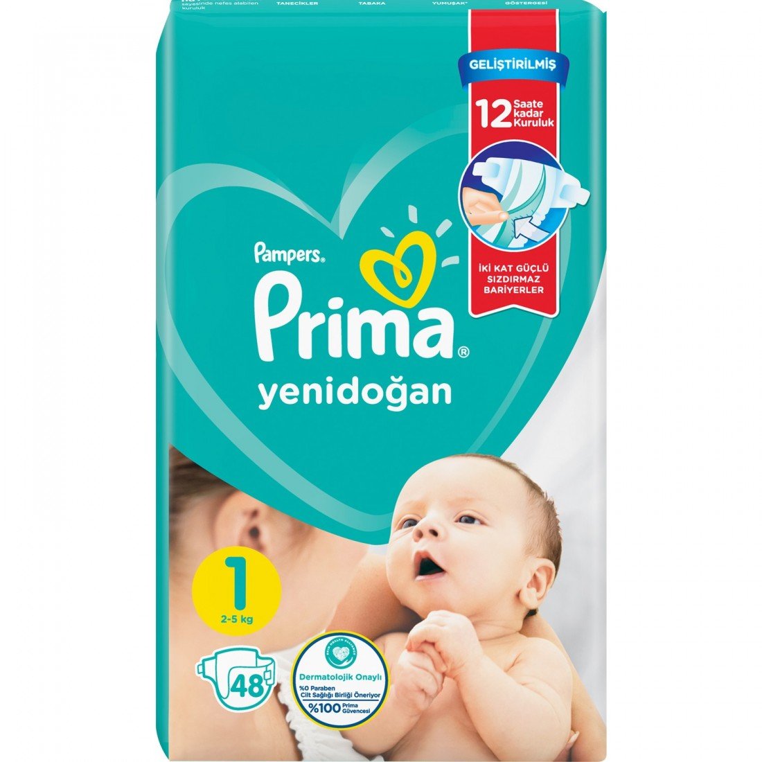 Prima Bebek Bezi Aktif Bebek 1 Beden 48 Adet Standard Paket