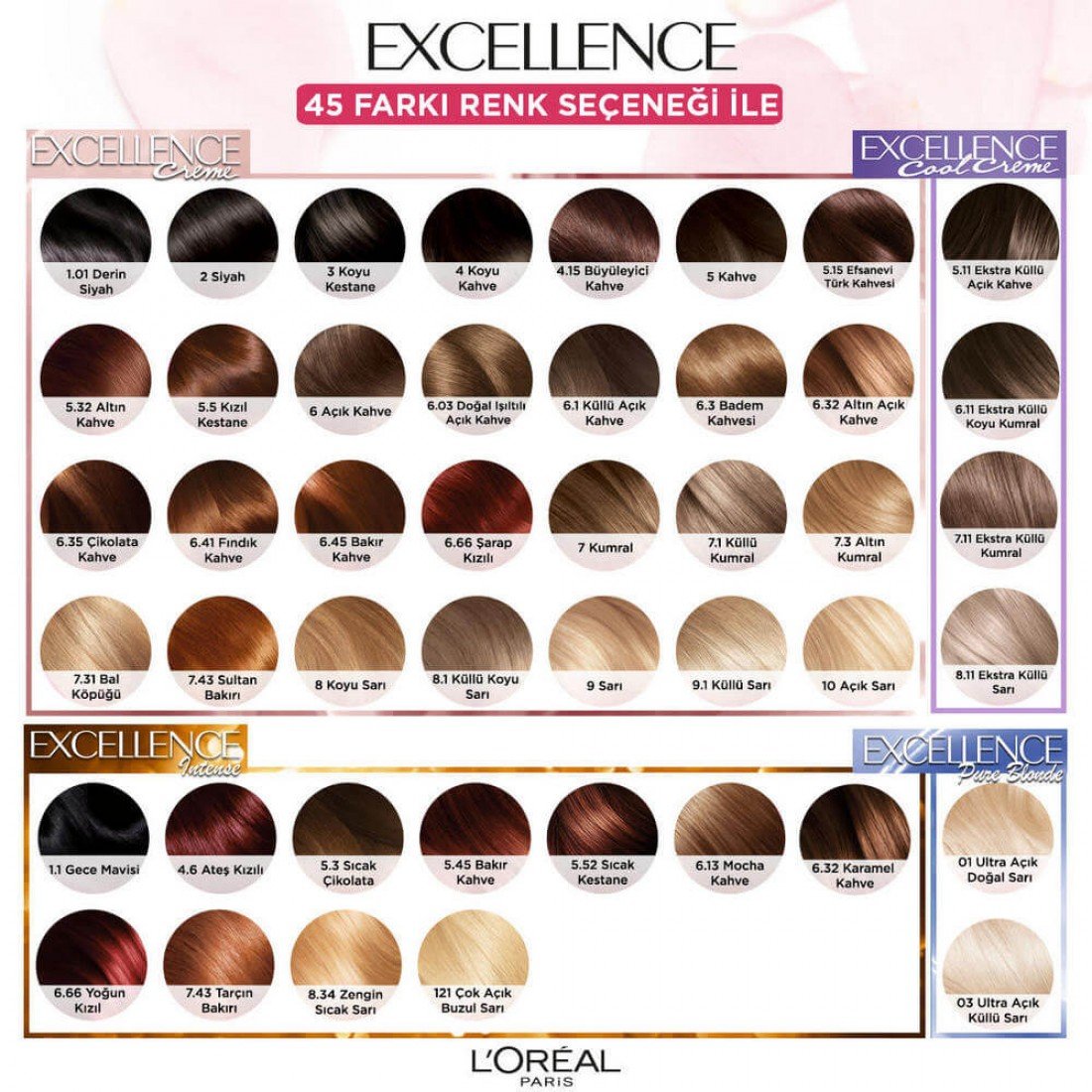 Loreal Paris Excellence Cool Creme Saç Boyası 5.11 Ekstra Küllü Açık