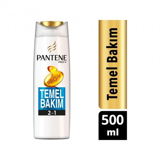 Pantene Temel Bakım 2si 1 Arada Şampuan ve Saç Bakım Kremi 500 ml