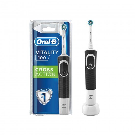 Oral B Şarjlı Vitality Cross Action Black D100 Elektrikli Diş Fırçası Siyah