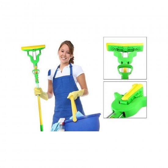Gül Mop Kelebek Sıkma Mekanizmalı Mikrofiber Sünger Mop Gül Mop Kelebek Sıkma Mekanizmalı Mikrofiber Sünger Mop