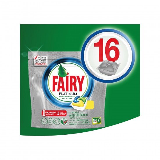 Fairy Platinum Bulaşık Makinesi Deterjanı Kapsülü Limon Kokulu 16 Yıkama Fairy Platinum Bulaşık Makinesi Deterjanı Kapsülü Limon Kokulu 16 Yıkama