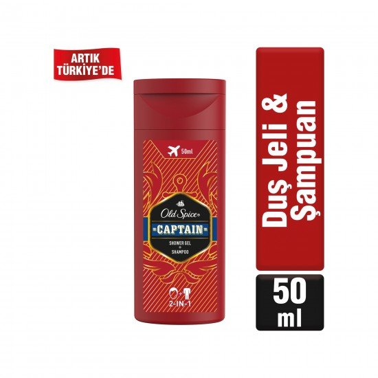 Old Spice Captain Erkek Duş Jeli & Şampuan 50 ml
