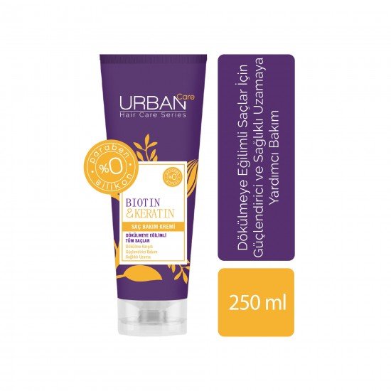 Urban Care Biotin&Keratin İçeren Dökülme Karşıtı & Sağlıklı Uzamaya Yardımcı Saç Kremi 250 ml