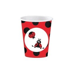 Roll-Up Uğur Böceği Partisi Karton Bardak 8'Li Roll-Up Uğur Böceği Partisi Karton Bardak 8'Li