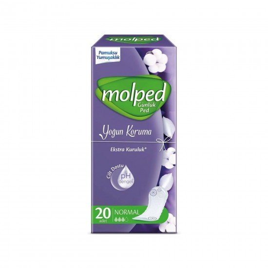Molped Günlük Ped Koruma Parfümsüz Normal 20 Adet Molped Günlük Ped Koruma Parfümsüz Normal 20 Adet