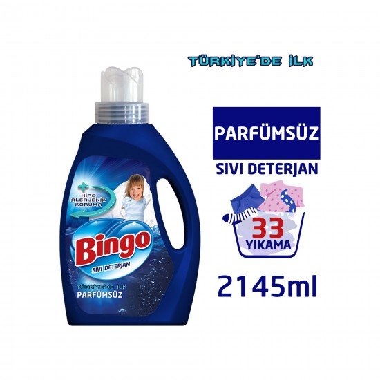 Bingo Parfümsüz Sıvı Çamaşır Deterjanı 2145 ml