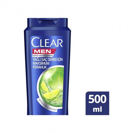 Clear Men Yağlı Saç Derisi İçin Maksimum Ferahlık Şampuan 500 ML