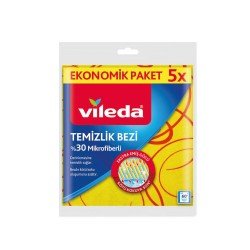 Vileda %30 Mikrofiber Düz 5 Li Temizlik Bezi Vileda %30 Mikrofiber Düz 5 Li Temizlik Bezi