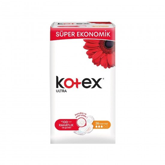 Kotex Ultra Hijyenik Ped Süper Ekonomik Normal 26lı Kotex Ultra Hijyenik Ped Süper Ekonomik Normal 26lı