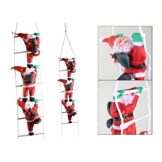 Yılbaşı Merdivene Tırmanan Üçlü Noel Baba
