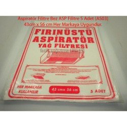 Aspiratör Yağ Filtresi 5'li