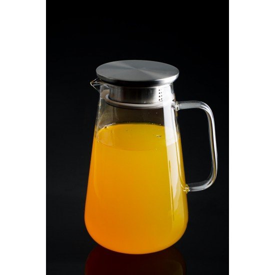 Acar Bloom Metal Kapaklı Oval Cam Sürahi - 1200 Ml Acar Bloom Metal Kapaklı Oval Cam Sürahi - 1200 Ml