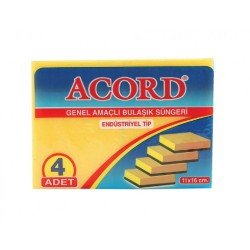 Acord Bulaşık Süngeri Endüstriyel 4'lü Geniş Acord Bulaşık Süngeri Endüstriyel 4'lü Geniş