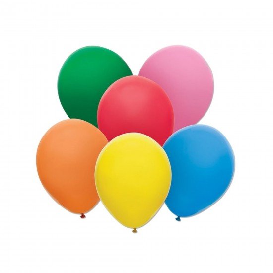 Baskısız Balon Renkli 6 Adet