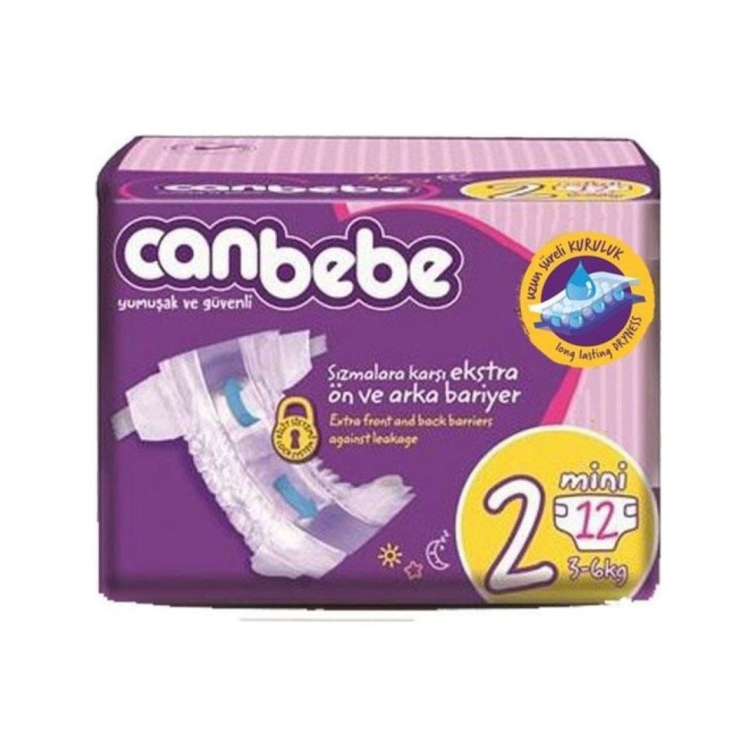 Canbebe Bebek Bezi Deneme Paketi 2 Beden 12�li