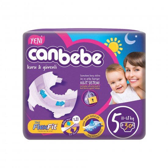 Canbebe Jumbo Junior Bebek Bezi 5 Beden 30lu Canbebe Jumbo Junior Bebek Bezi 5 Beden 30lu