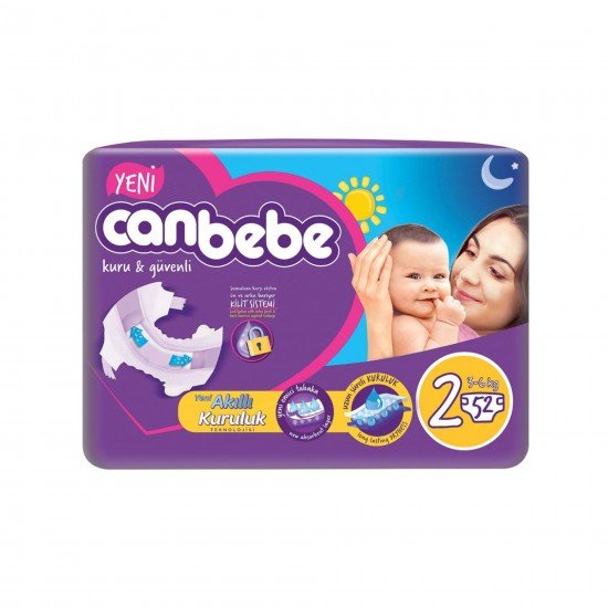Canbebe Jumbo Mini Bebek Bezi 2 Beden 52li Canbebe Jumbo Mini Bebek Bezi 2 Beden 52li