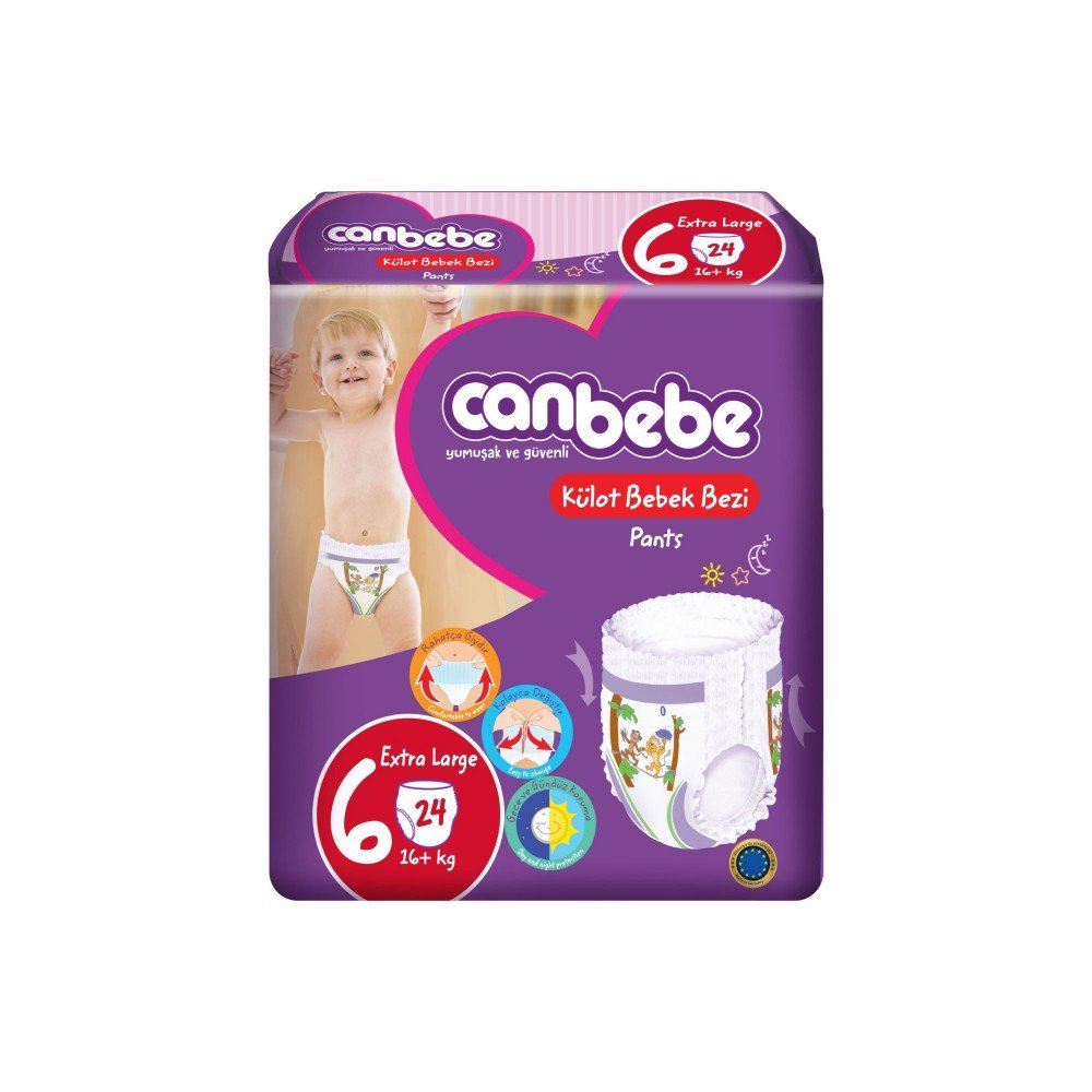 Canbebe Külot Bebek Bezi 6 Numara Extra Large 24�lü