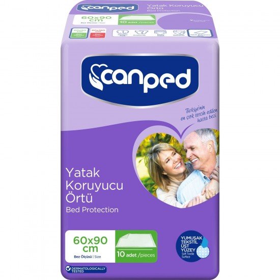 Canped Yatak Koruyucu Örtü Ekstra Örtü 60cmx90cm 10 Adet