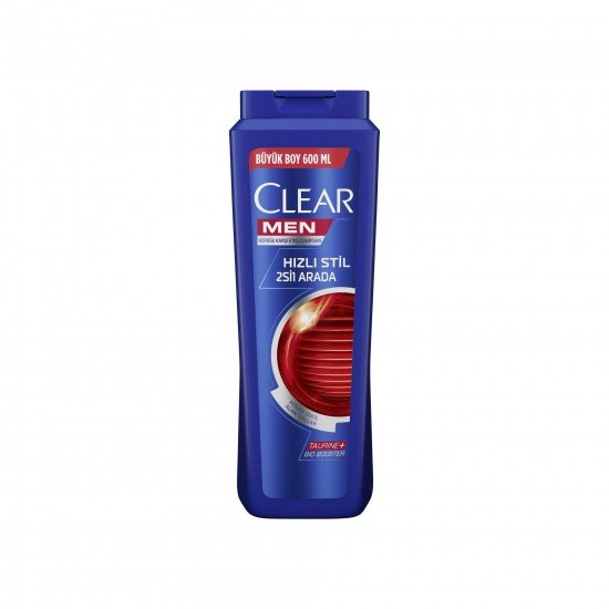 Clear Men Hızlı Stil 2si1 Arada Erkekler İçin Şampuan 600 ML