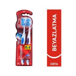 Colgate 360 Optik Beyaz Diş Fırçası Orta 1+1 Colgate 360 Optik Beyaz Diş Fırçası Orta 1+1