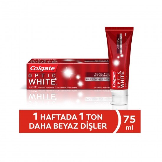 Colgate Optik Beyaz Parıldayan Beyazlık Beyazlatıcı Diş Macunu 75 ml