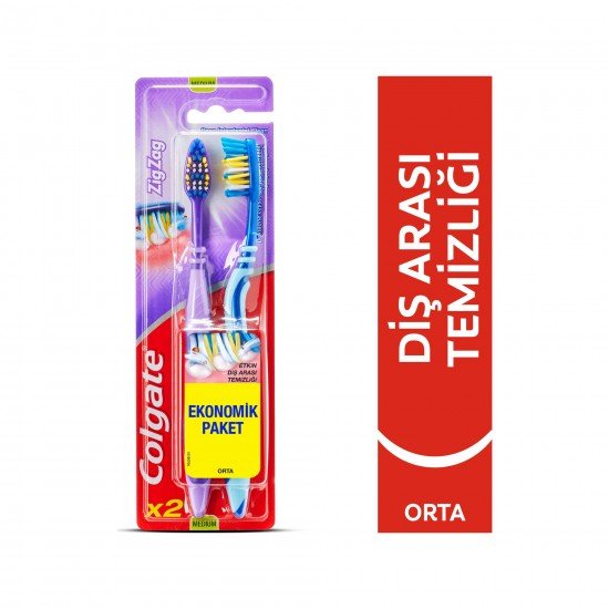 Colgate Zig Zag Diş Fırçası Orta 1+1 Colgate Zig Zag Diş Fırçası Orta 1+1
