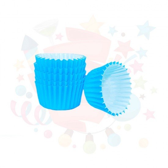 Cupcake Muffin Kapsül Fırfırlı Küçük Mavi 100lü