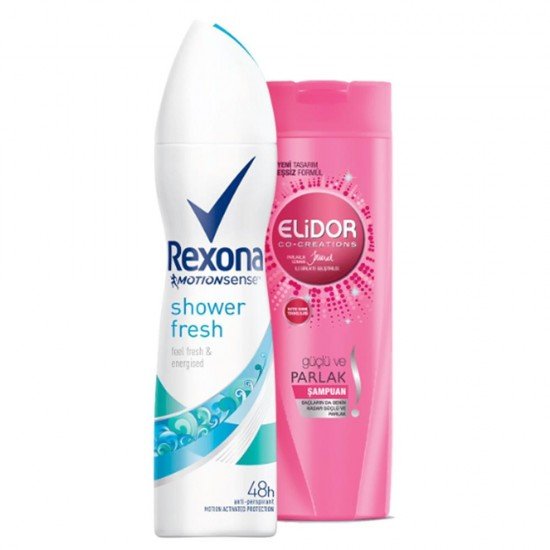Elidor Güçlü&Parlak Şampuan 180 ml + Rexona MotionSense Shower Fresh Deodorant 150ml