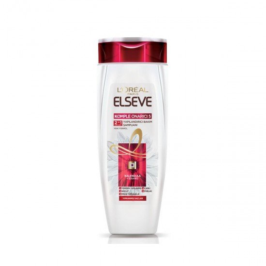 Elseve Komple Onarıcı 5 Yapılandırıcı Bakım Şampuanı 2in1 520 Ml