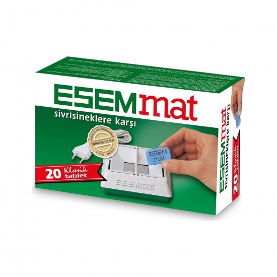 Esemmat Sivrisinek Kovucu Tablet 20li Esemmat Sivrisinek Kovucu Tablet 20li