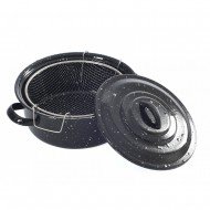  Essan Kapaklı Emaye Kızartma Tenceresi Fritöz 