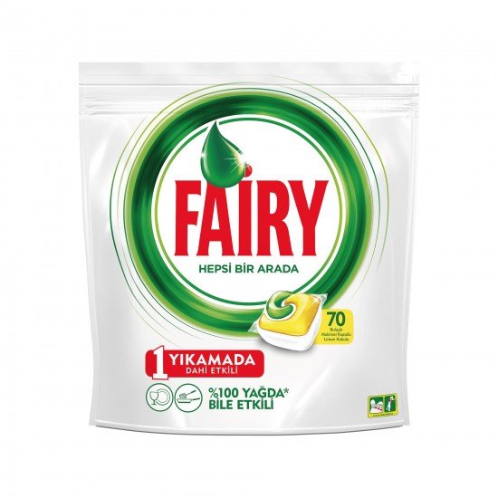 Fairy Hepsi Bir Arada Bulaşık Makinesi Deterjanı Kapsülü Limon Kokulu 70 Yıkama