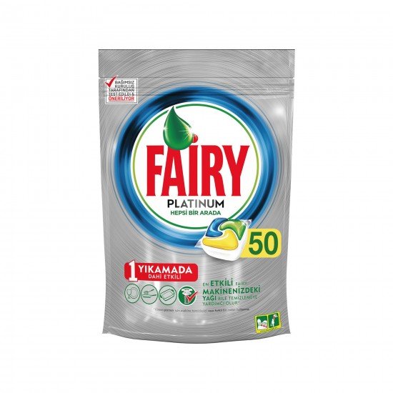 Fairy Platinum Bulaşık Makinesi Deterjanı Kapsülü Limon Kokulu 50 Yıkama