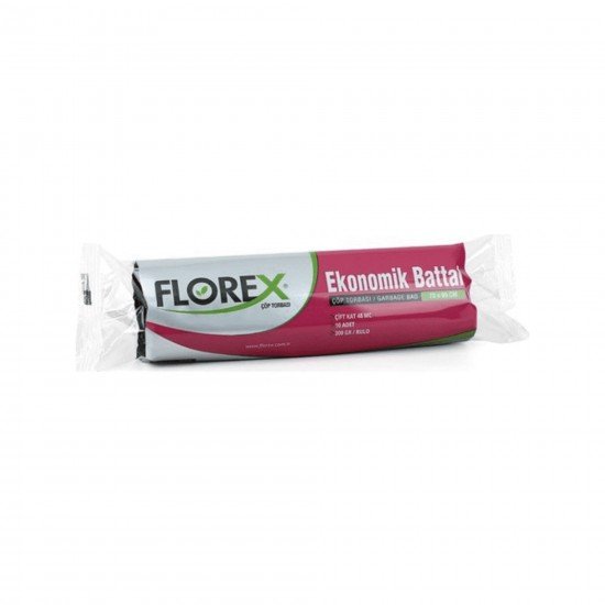 Florex Ekonomik Battal Çöp Torbası Siyah 10 Adet 72 X 95 Cm