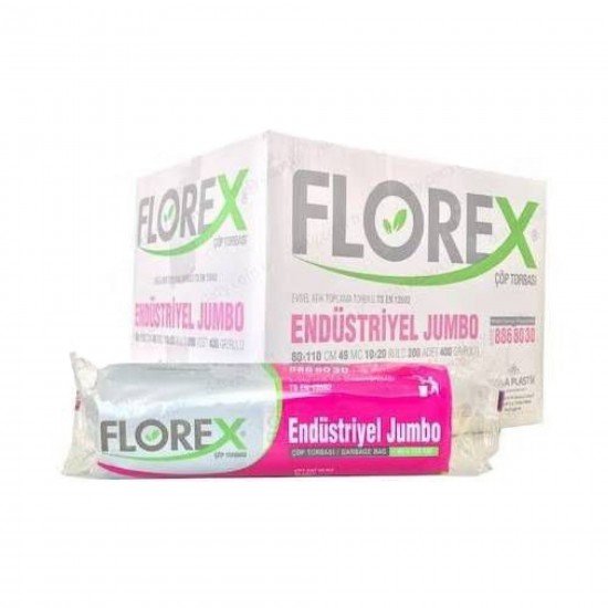 Florex Endüstriyel Jumbo Boy Çöp Torbası Siyah 10 Adet 80 X 110 Cm 1Koli 20 Rulo Florex Endüstriyel Jumbo Boy Çöp Torbası Siyah 10 Adet 80 X 110 Cm 1Koli 20 Rulo