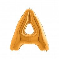 Folyo Balon Harf A Gold 40 İnc 100 Cm Folyo Balon Harf A Gold 40 İnc 100 Cm