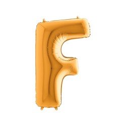 Folyo Balon Harf F Gold 40 İnc 100 Cm Folyo Balon Harf F Gold 40 İnc 100 Cm