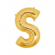 Folyo Balon Harf S Gold 40 İnc 100 Cm Folyo Balon Harf S Gold 40 İnc 100 Cm