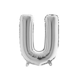 Folyo Balon Harf U Gümüş 40 İnc 100 Cm Folyo Balon Harf U Gümüş 40 İnc 100 Cm