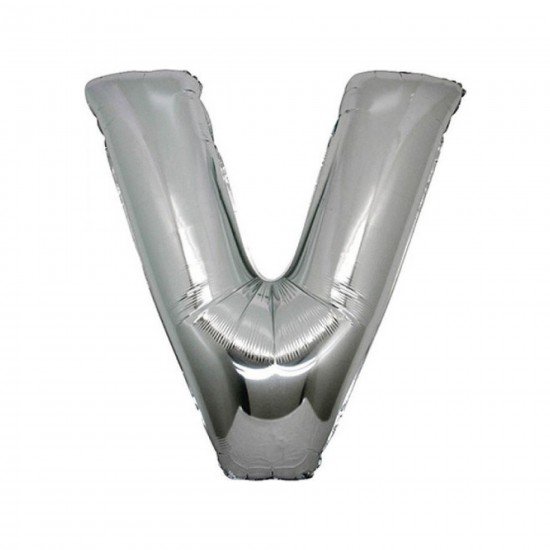 Folyo Balon Harf V Gümüş 40 İnc 100 Cm