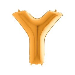 Folyo Balon Harf Y Gold 40 İnc 100 Cm Folyo Balon Harf Y Gold 40 İnc 100 Cm